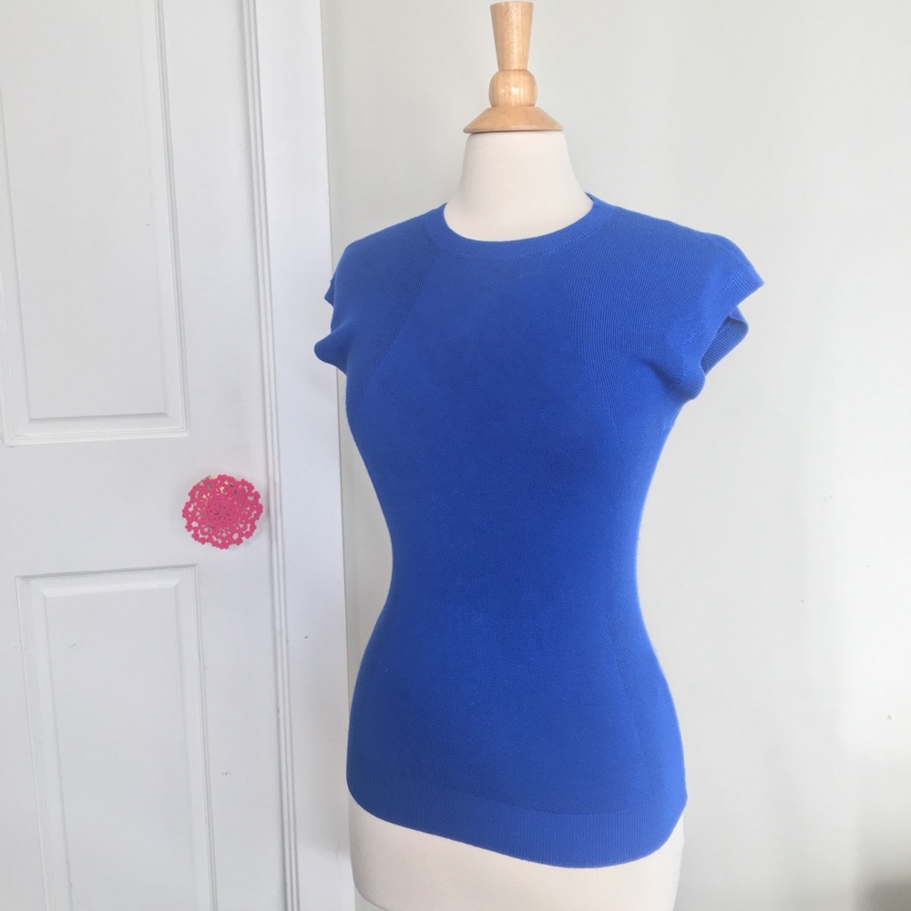 Zara blue sleeveless knit top size S